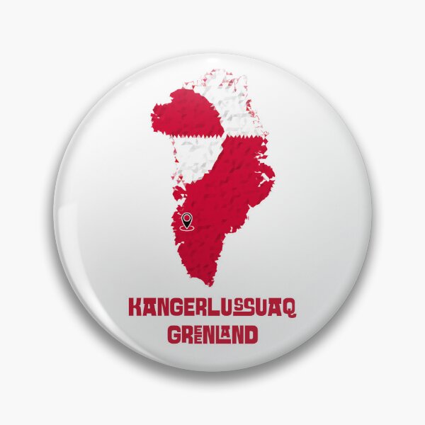 Item preview, Red White Greenland Map Kangerlussuaq Kalaallit Nunaat designed and sold by GraTEEtude.