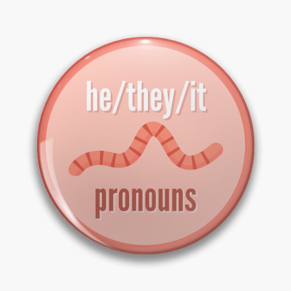 Item preview, He/They/It Pronouns | Gay Worm | He They It Pronoun designed and sold by Furia LGBTQ+ Accessories.