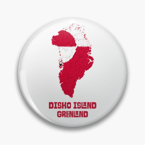 Artikelvorschau, Diskoinsel Ilulissat Grönland Karte Rot Weiß Kalaallit Nunaat entworfen und verkauft von GraTEEtude.
