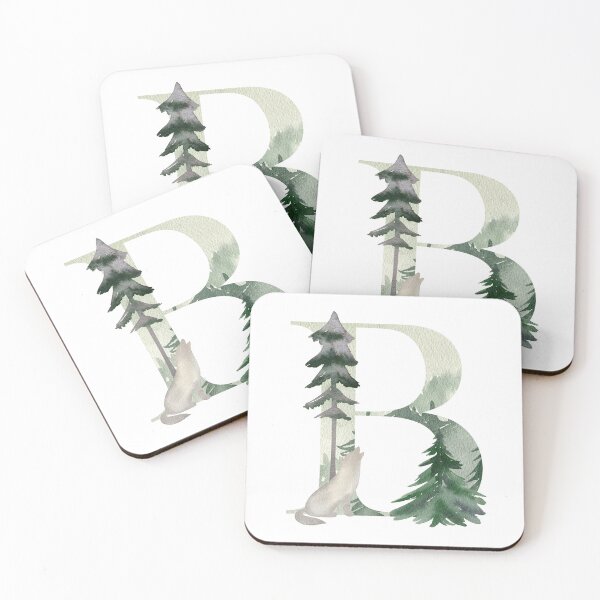Artikelvorschau, Watercolor forest letter B. entworfen und verkauft von tapilipa.