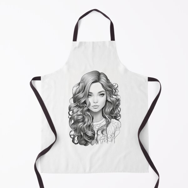 Item preview, beautiful young girl with gorgeous hair t-shirts shades of gray that need to be colored designed and sold by naivnoia.