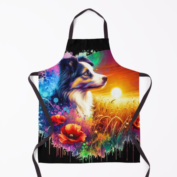 Item preview, Border collie and red poppies designed and sold by NEUMANN ArtWear Boutique.