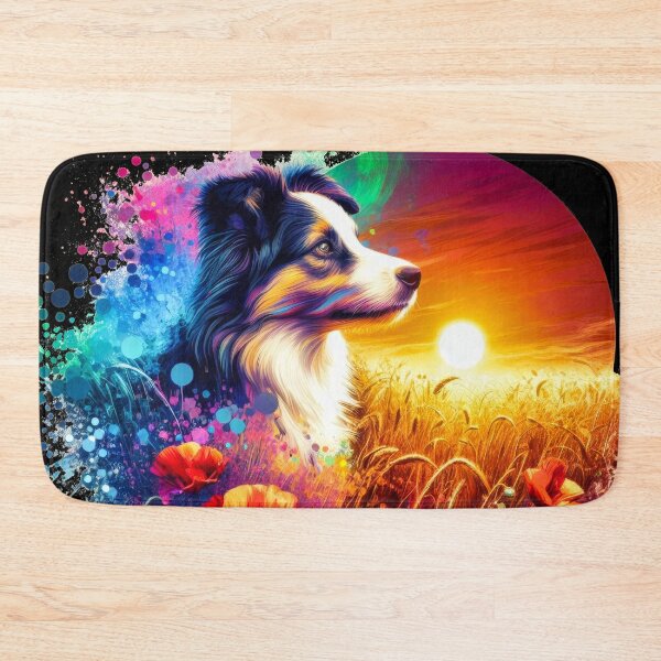 Item preview, Border collie and red poppies designed and sold by NEUMANN ArtWear Boutique.