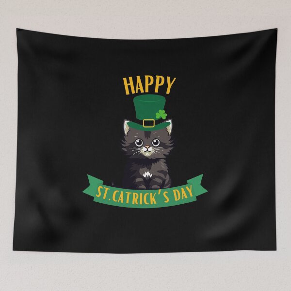 Item preview, Saint Patrick's Day Cat celebrating st patrick's day designed and sold by justbejoker.