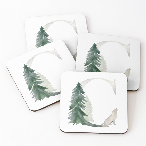 Artikelvorschau, Watercolor forest letter C.  entworfen und verkauft von tapilipa.