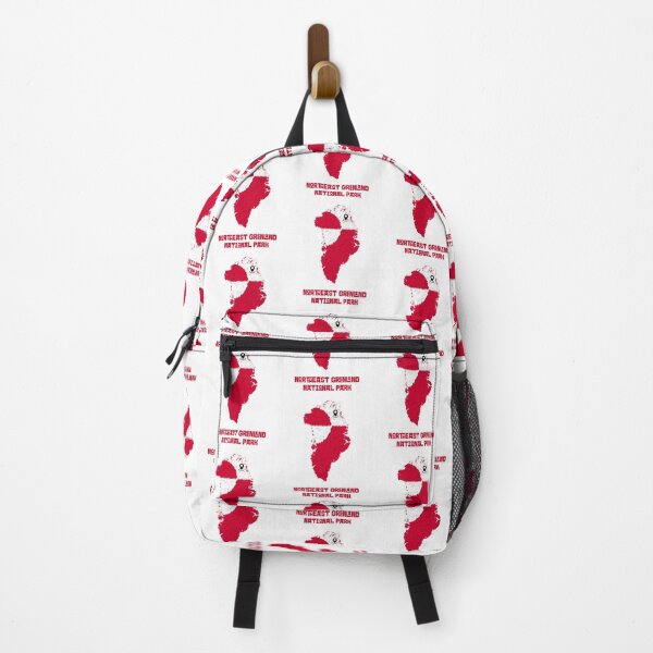 Item preview, Northeast Greenland National Park Red White Greenland Map designed and sold by GraTEEtude.