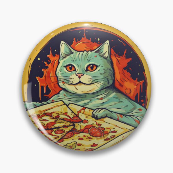 Artikelvorschau, Katze mit Pizza entworfen und verkauft von DaveMerch.