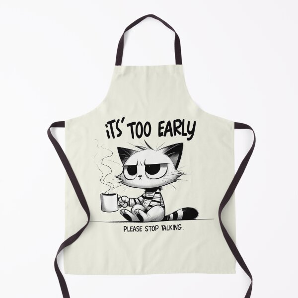 Item preview, Grouchy Cat Morning Coffee | It's Too Early Stop designed and sold by RuyaFab.