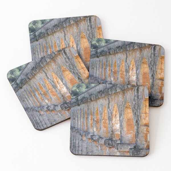 Item preview, Sandstone arches of an aqueduct stretching into a forest. designed and sold by EAnneH.