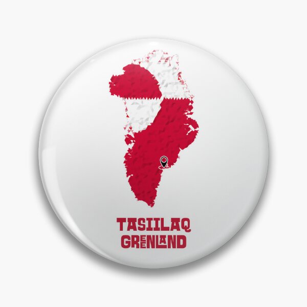 Item preview, Red White Greenland Map Tasiilaq Kalaallit Nunaat designed and sold by GraTEEtude.