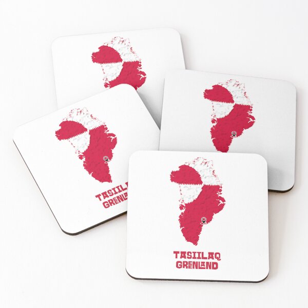Item preview, Red White Greenland Map Tasiilaq Kalaallit Nunaat designed and sold by GraTEEtude.