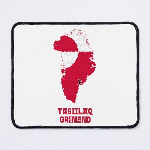 Item preview, Red White Greenland Map Tasiilaq Kalaallit Nunaat designed and sold by GraTEEtude.