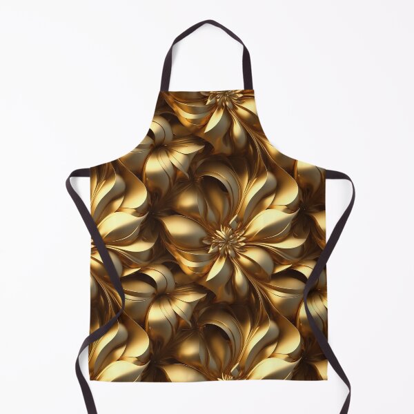 Item preview, 3d gold flower pattern designed and sold by CoolPixels.