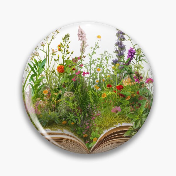 Item preview, flowers on books, book pages, notebooks, magical world, magical creatures, world of books, creatures on book pages, book clipart, digital paper craft, nursery art, card making designed and sold by Witoon077.