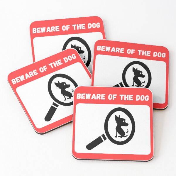 Item preview, Beware of the dog sign designed and sold by Funky  Fibers.