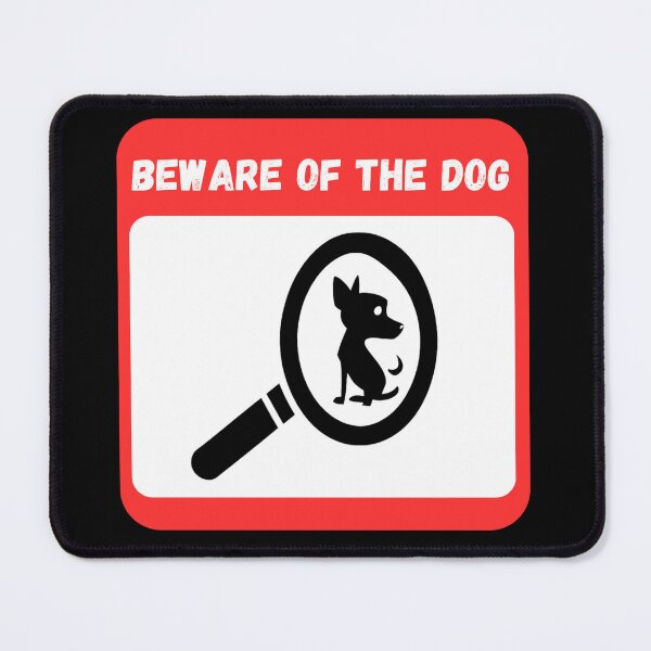 Item preview, Beware of the dog sign designed and sold by Funky Fibers.