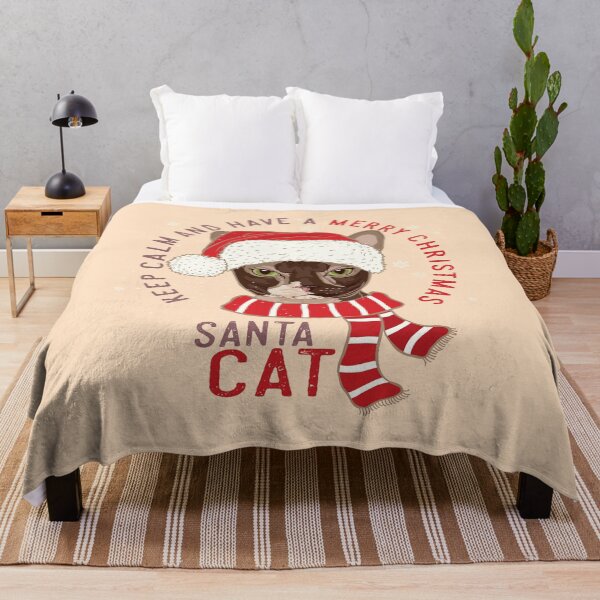 Item preview, Keep Calm and Have a Merry Christmas - Santa Cat designed and sold by LazyCaat.