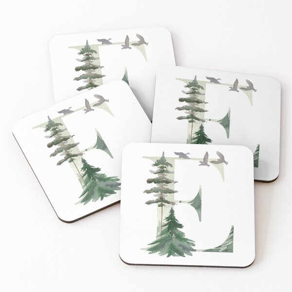 Artikelvorschau, Watercolor forest letter E.  entworfen und verkauft von tapilipa.