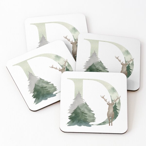 Artikelvorschau, Watercolor forest letter D. entworfen und verkauft von tapilipa.