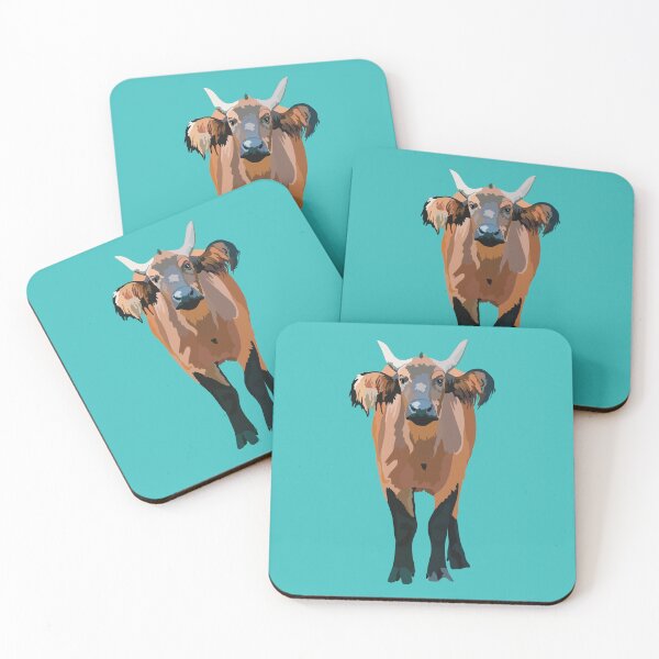 Item preview, A is for African Forest Buffalo,African Forest Buffalo – Majestic Forest Dwelling Bovid Wildlife Illustration designed and sold by PrettylittlepastelUk.