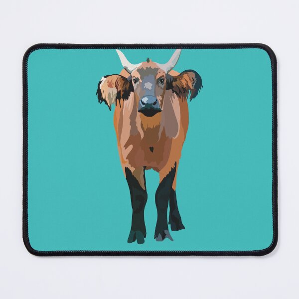 Item preview, A is for African Forest Buffalo,African Forest Buffalo – Majestic Forest Dwelling Bovid Wildlife Illustration designed and sold by PrettylittlepastelUk.