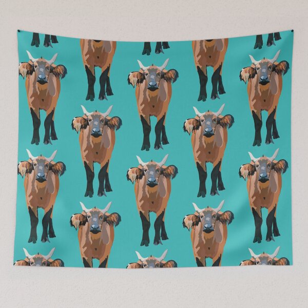 Item preview, A is for African Forest Buffalo,African Forest Buffalo – Majestic Forest Dwelling Bovid Wildlife Illustration designed and sold by PrettylittlepastelUk.