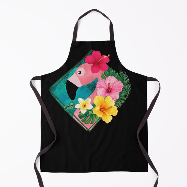 Item preview, Pink Flamingo with colorful hibiscus designed and sold by Kate Made ART.