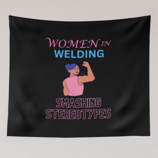 Item preview, Women in welding smashing stereotypes designed and sold by annoying-shirts.