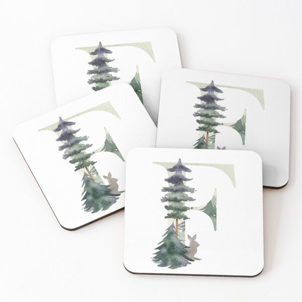 Artikelvorschau, Watercolor forest letter F. entworfen und verkauft von tapilipa.