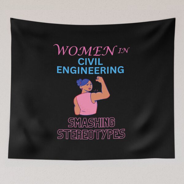 Item preview, Women in civil engineering smashing stereotypes designed and sold by annoying-shirts.