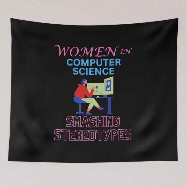 Item preview, Women in computer science smashing stereotypes designed and sold by annoying-shirts.