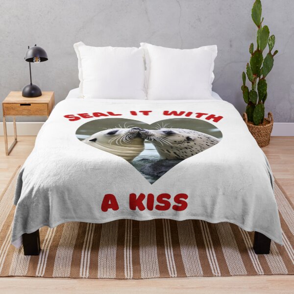 Item preview, Funny Valentine’s Day Seal It With a Kiss Valentine Quote designed and sold by Cuteanimalgifts.