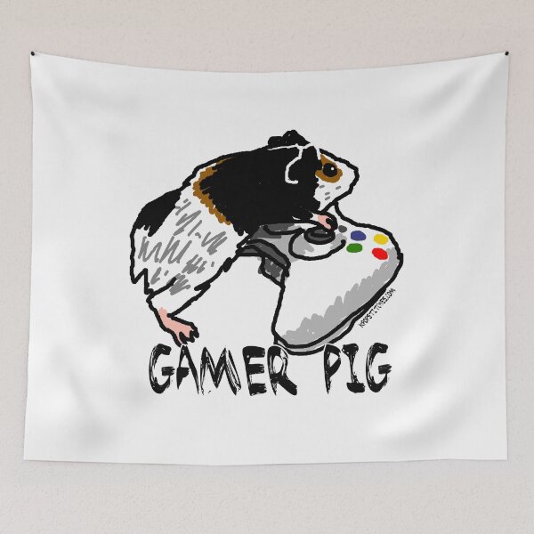 Item preview, Guinea pig video gamer designed and sold by katydubu.