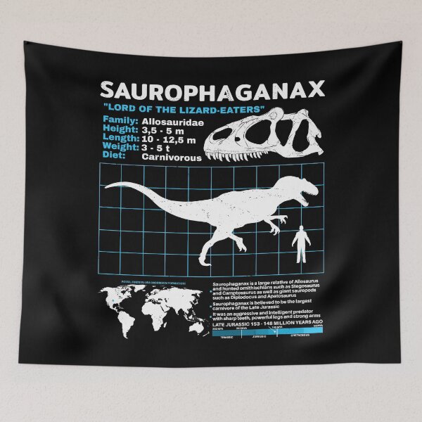 Item preview, Saurophaganax data sheet designed and sold by NicGrayGraphic.