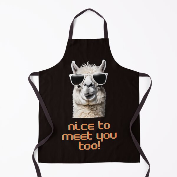 Item preview, Llama  says 'Nice to meet you too' designed and sold by Andykinoz.
