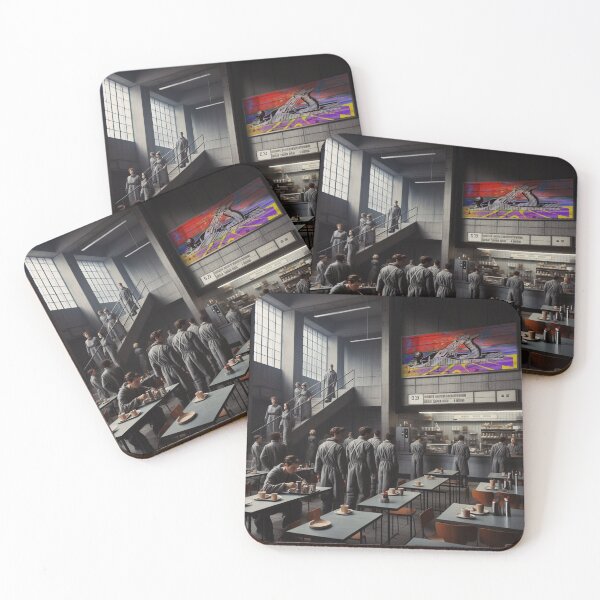 Item preview, Factory Lunchbreak, grey  with a Red Plane designed and sold by STUART HICKING.