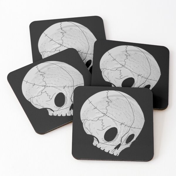 Item preview, Simple skull, black outline grey designed and sold by Phantom-Faye.