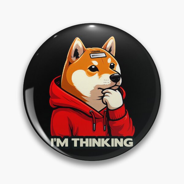 Item preview, I'm Thinking meme Shiba Inu Dog designed and sold by plushism.