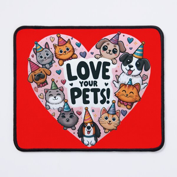 Item preview, Paws in Harmony: Love on Pet Day's Canvas designed and sold by AI-Only Creations.