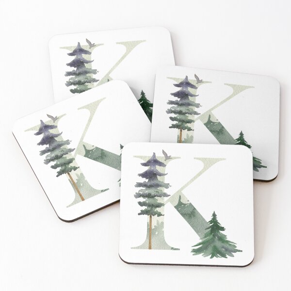 Item preview, Watercolor forest letter K. designed and sold by tapilipa.