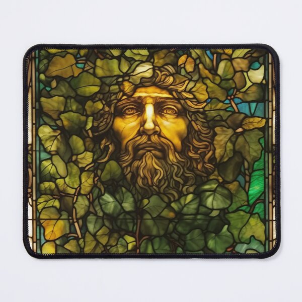 Item preview, The Green Man - Stained Glass designed and sold by WitchyWallpaper.