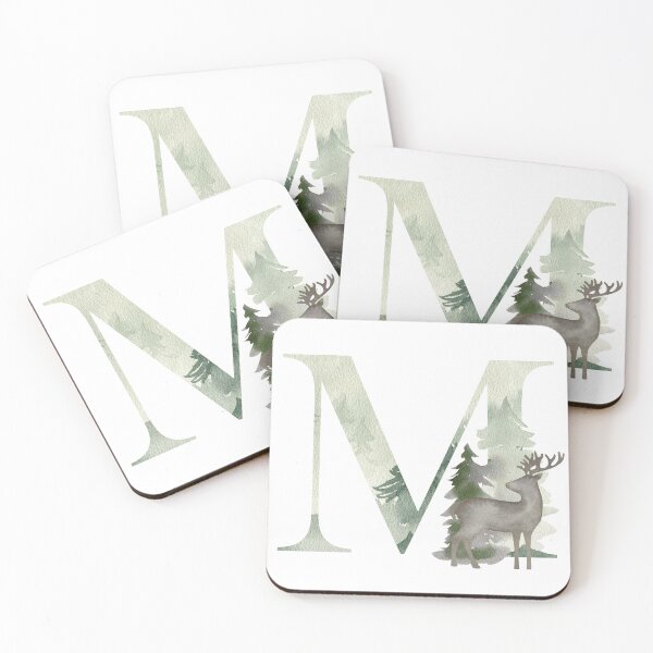 Artikelvorschau, Watercolor forest letter M.  entworfen und verkauft von tapilipa.