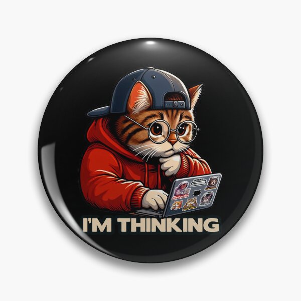 Item preview, I'm Thinking meme Tabby Cat designed and sold by plushism.