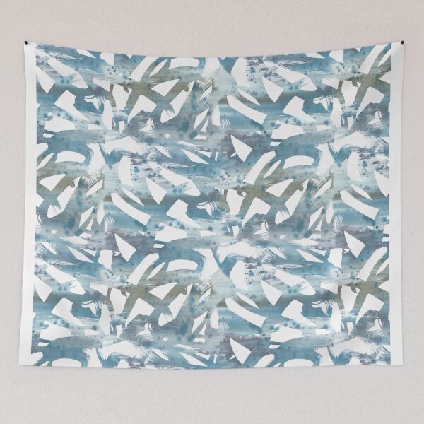 Item preview, Brush strokes blue free	 designed and sold by Alessandro Remo Mazzoni Remotextiles.