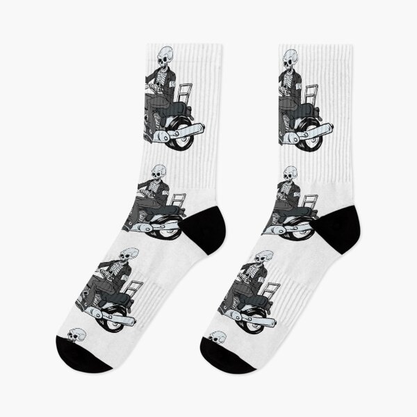 Item preview, Skeleton Man riding a motorbike designed and sold by SilentlyRob668.