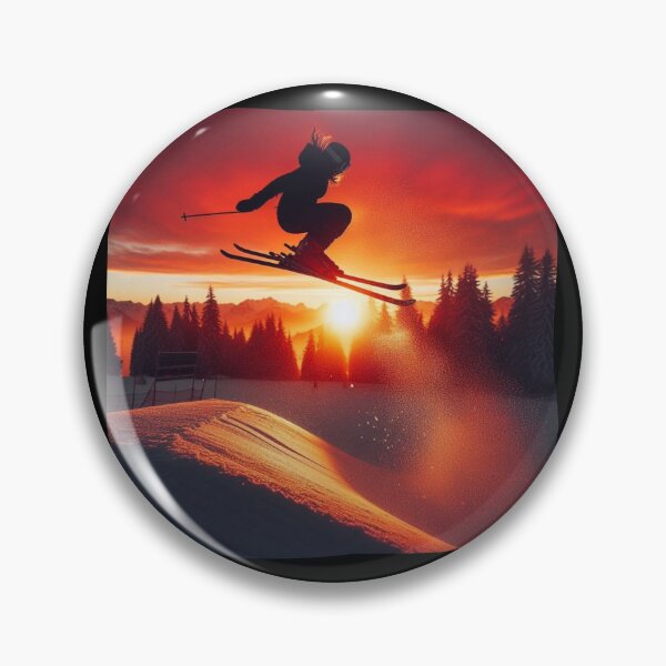 Item preview, Woman's Ski Jumping Sunset designed and sold by HeadTurningArt.