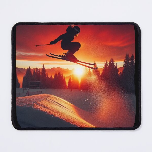 Item preview, Woman's Ski Jumping Sunset designed and sold by HeadTurningArt.