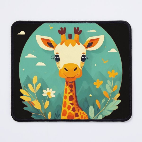 Item preview, cute giraffe illustration designed and sold by Creative_verse108.