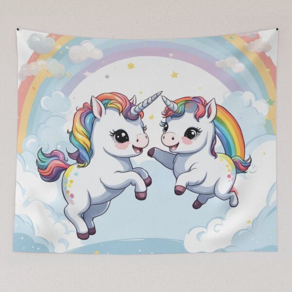 Item preview, Baby unicorns with rainbow designed and sold by JackFreestone.