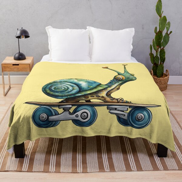 Item preview, snail on roller skates designed and sold by Niktarka.